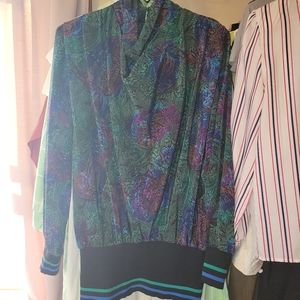 80's multi-color polyblend sweater dress